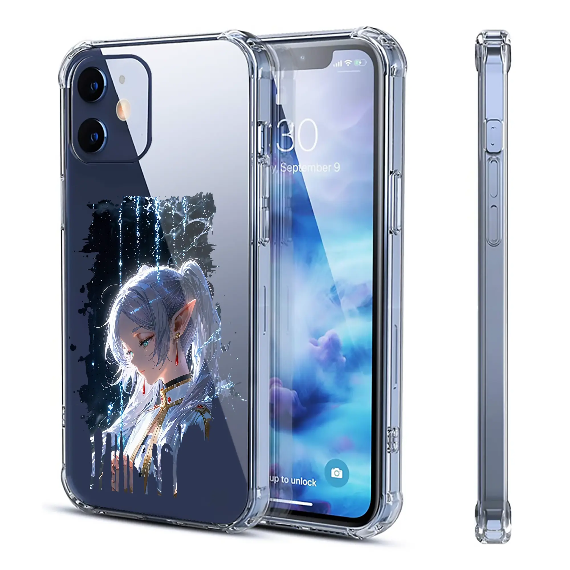 葬送のフリーレン（Frieren） グッズ,フリーレン（Frieren） - IPhone 12シリーズ対応 ・ 透明スマホケース ・ クリアソフトケース ・ TPU素材 ・ 耐衝撃 ・ 高密着 ・ 防汚 防指紋 ・ 簡単着脱